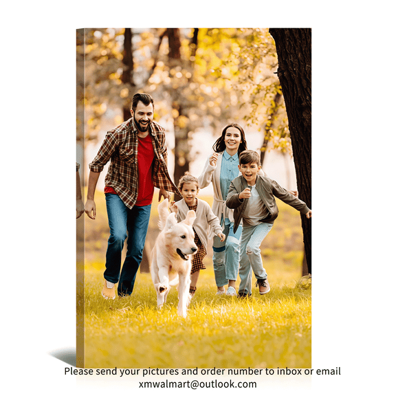 Personalized Canvas Wall Art 8X12 Custom Canvas Prints with Your Photos Picture Print Customized Gifts for Baby Pets Family Parents Couples Wedding Birthday Home Decor