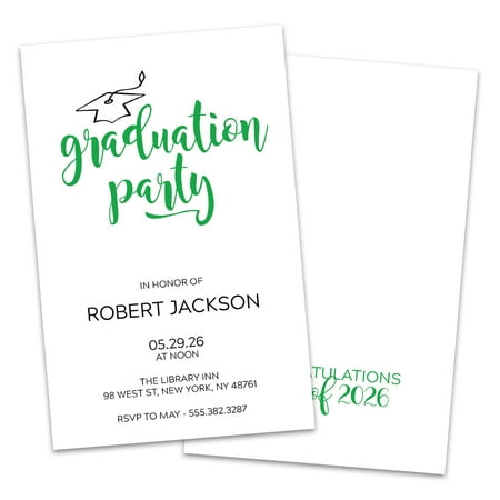 Personalized Cap With Tassel Graduation Party Invitation