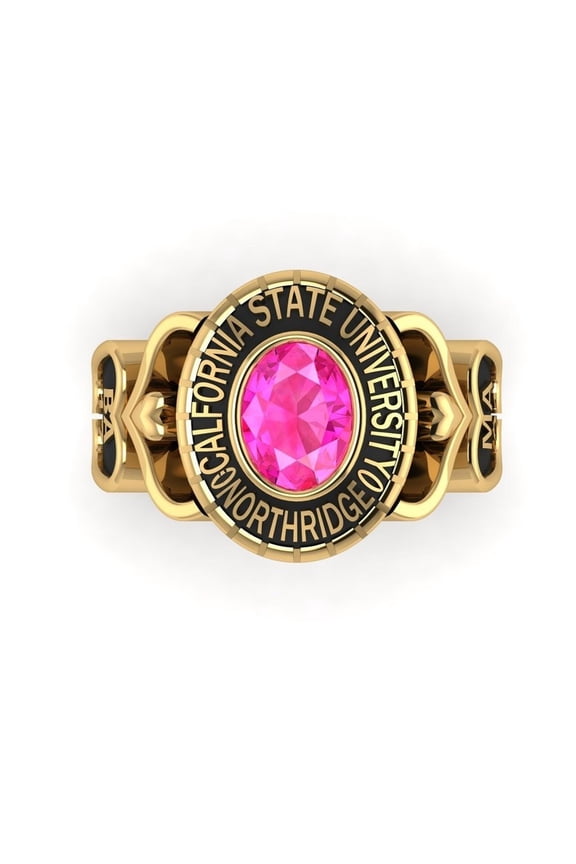 Personalized Capital City High School Ring Year Name Inside Engraving Purple Oval Stone 925 Sterling Silver
