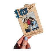 HFINGAQEX Personalized Car Picture Frame Visor Clip,Customizable Photo Car Visor Clip Holder,Best Dad Ever Father's Day Photo Car Visor Clip,Daddy And Me Fathers Day Picture Frame,for Grandpa,Father's Day I1N8