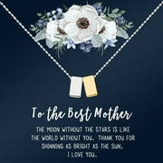 ANAVIA Personalized Card and Necklace for Mother's Day, Custom Card and Necklace for Mom, Mother's Day Gift for Mom, Jewelry Gift for Mom, Custom Card and , Gift for Her [Silver-Gold, No-Personalized Card]