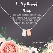 Personalized Card and Necklace for Mothers Day Gift, Gift for Mom, Gift for Her, Custom Card and Necklace for Mom, Cube Necklace for Mom, [Silver-Rose Gold, Personalized Card]