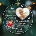 thumbnail image 1 of Cardinal Memorial Sympathy Christmas Ornament 2025, Because Someone We Love is in Heaven Ornament Gift for Loss of Loved Ones, Custom Name/Photo Loved Ones Memorial Remembrance Ornaments, 1 of 5