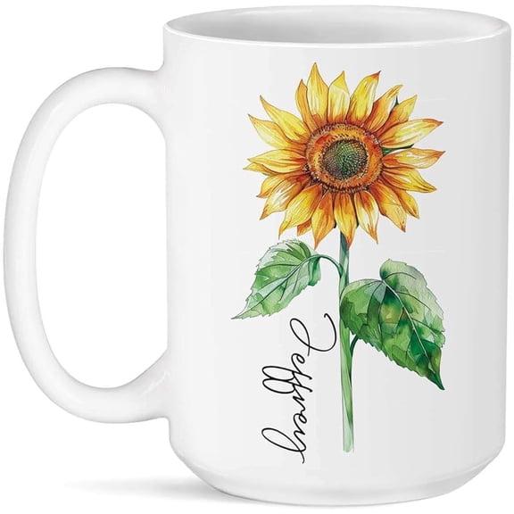 Personalized Carnation Flower Mug, Watercolor Carnation Ceramic Coffee Cup, Customized Nature Lovers Cup Gift For Friend, Floral White Mug, Custom Name Flower Themed Mug
