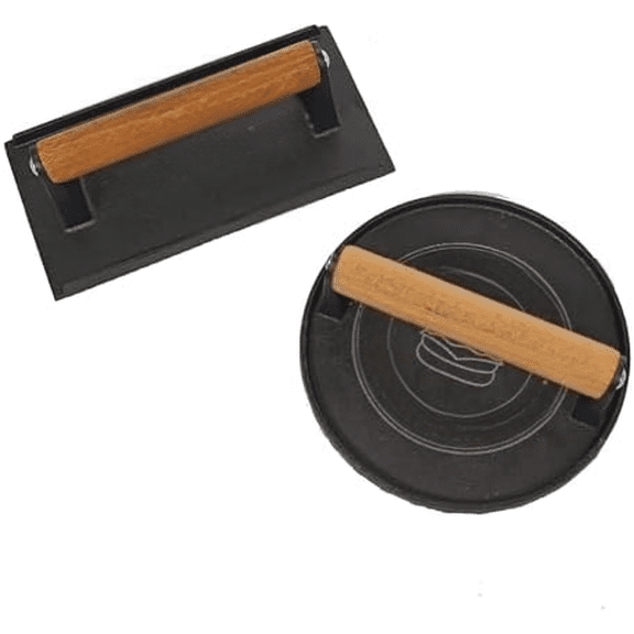 Personalized Cast Iron Burger Press Custom Engraved BBQ Tools Heat-Resistant Grill Tool Set for Outdoor Cooking, Camping, Father's Day Gifts$$Home Decor, Kitchen, & Other