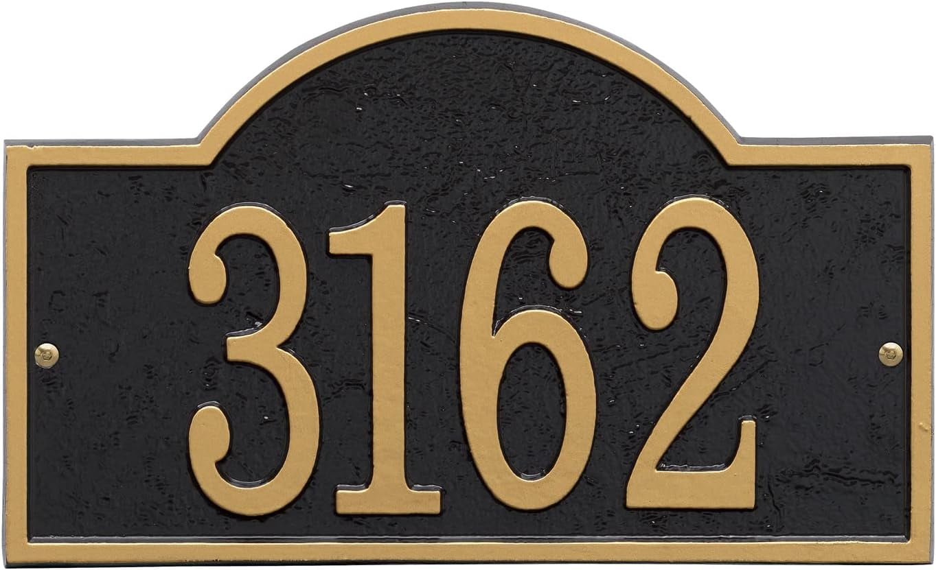 Personalized Cast Metal Address Plaque - Arched Rectangle - Walmart.com