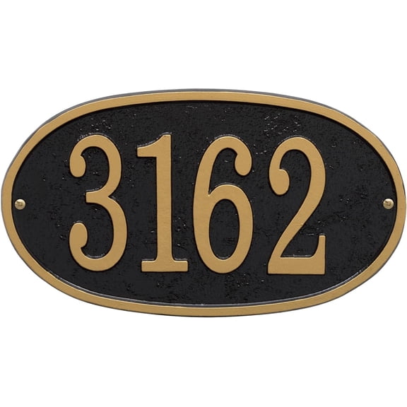 Personalized Cast Metal Address Plaque Oval