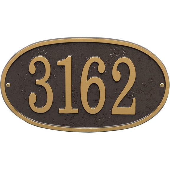 Personalized Cast Metal Address Plaque Oval