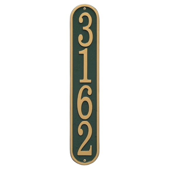 Personalized Cast Metal Address Plaque Vertical
