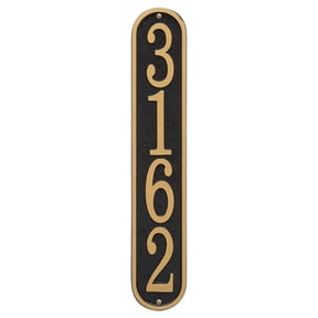 Personalized Cast Metal Address Plaque Vertical
