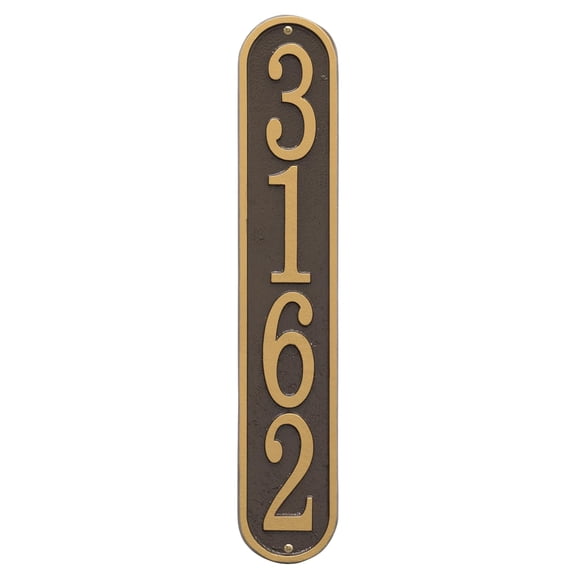 Personalized Cast Metal Address Plaque Vertical