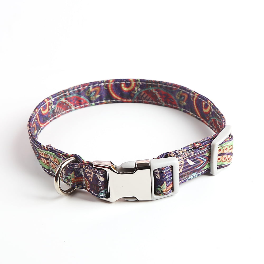 Personalized Cat Collar with Name Plate Adjustable Nylon Cat ID