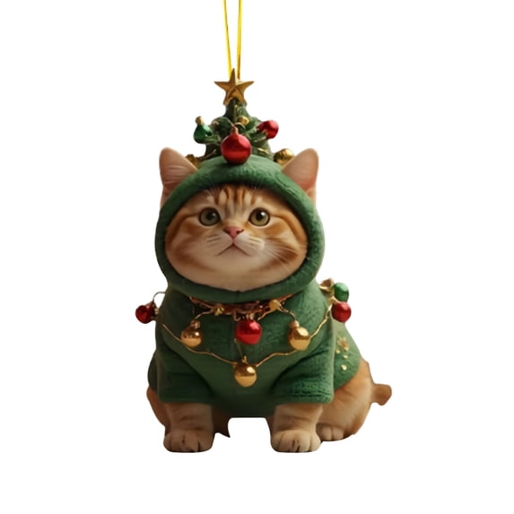 Personalized Cat Ornaments for Christmas Tree 2026 - Funny Hanging Christmas Decoration for Indoor Home Mantel, Pet Themed Figurines for Xmas Holiday Party Favors
