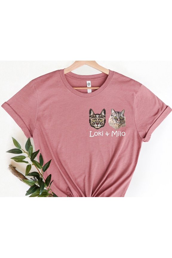 Personalized Cat Shirt Custom Cat Shirt Cat Lovers Shirt Gift for Mom Cat Mom Shirt Funny