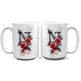 thumbnail image 1 of Personalized Ceramic Coffee Mug with Initial N for Women, Monogrammed 11oz 15oz Cup, Great for Mom, Coworker, Sister, or Friend, 1 of 6