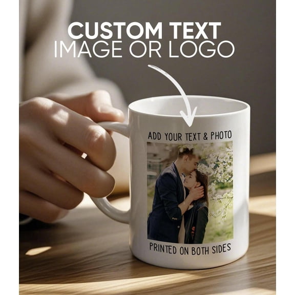Personalized Ceramic Mug With Photo Text Or Name, Bekilab Ceramic Coffee Mug, 11oz 15oz Gift