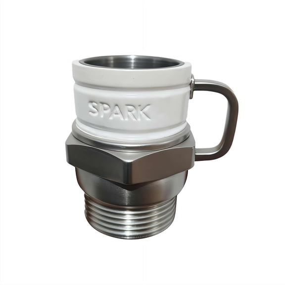 Personalized Resin Spark Plug Mug Engine Design Coffee Cup | Unique Automotive Novelty Gift