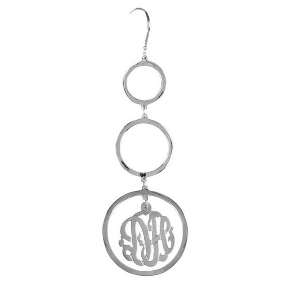 Personalized Chandelier Monogram Earrings in Sterling Silver