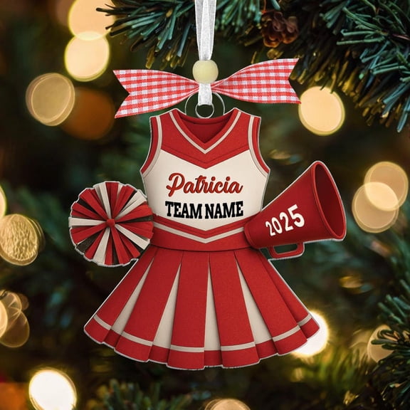 Personalized Cheerleader Ornament – Cheerleading Team Christmas Keepsake, Gift for Cheer Coach, Unique Cheer Holiday Decoration 2025