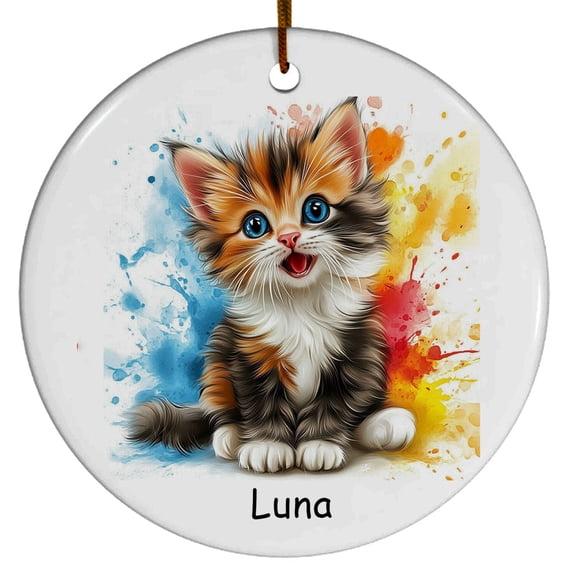 Personalized Cheetoh Cat Christmas Ornament, Customized Ornament with Cat Name, Christmas Ornament, Gift for Mother's day, Father's day, Christmas, Birthday, Gift for Cat Lover