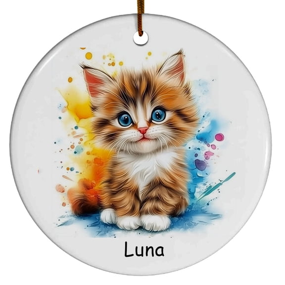 Personalized Cheetoh Cat Christmas Ornament, Customized Ornament with Cat Name, Christmas Ornament, Gift for Mother's day, Father's day, Christmas, Birthday, Gift for Cat Lover
