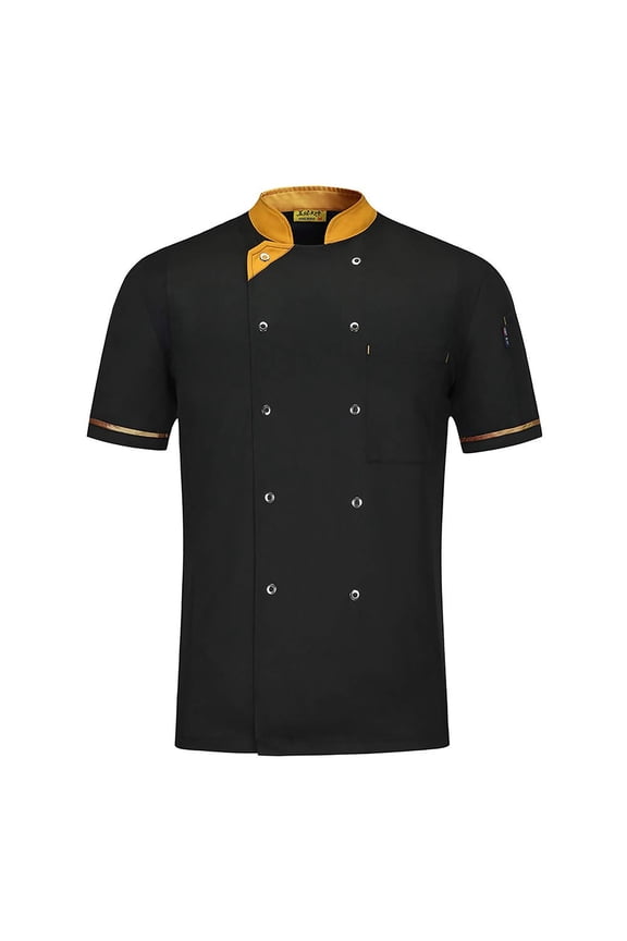 Personalized Chef Coat Short Sleeve Catering Shirt Custom Restaurant Work Uniform Food Service Chef Jacket