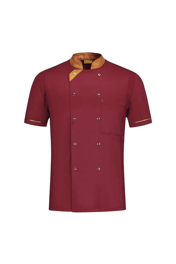 Personalized Chef Coat Short Sleeve Catering Shirt Custom Restaurant Work Uniform Food Service Chef Jacket