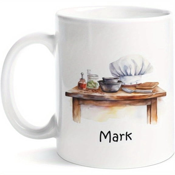 Personalized A Chef In His Kitchen Coffee Mugs Customized Name Chef Mugs Chef Ceramic Cups Cooking Ceramic Mugs Chef Novelty Gifts Chef Graduation Gifts New Chef 11oz