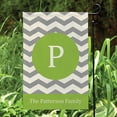thumbnail image 1 of Personalized Chevron Family Name Garden Flag, Chartreuse, 1 of 1