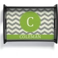 thumbnail image 1 of Personalized Chevron Family Name Serving Tray, Chartreuse, 1 of 2