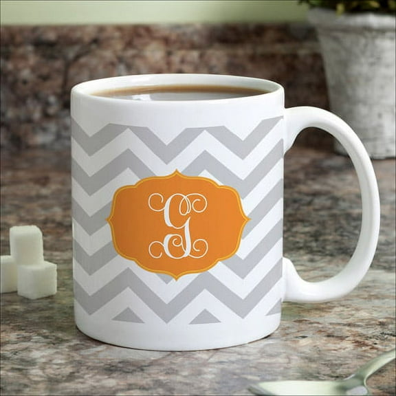Personalized Chevron Initial Coffee Mug