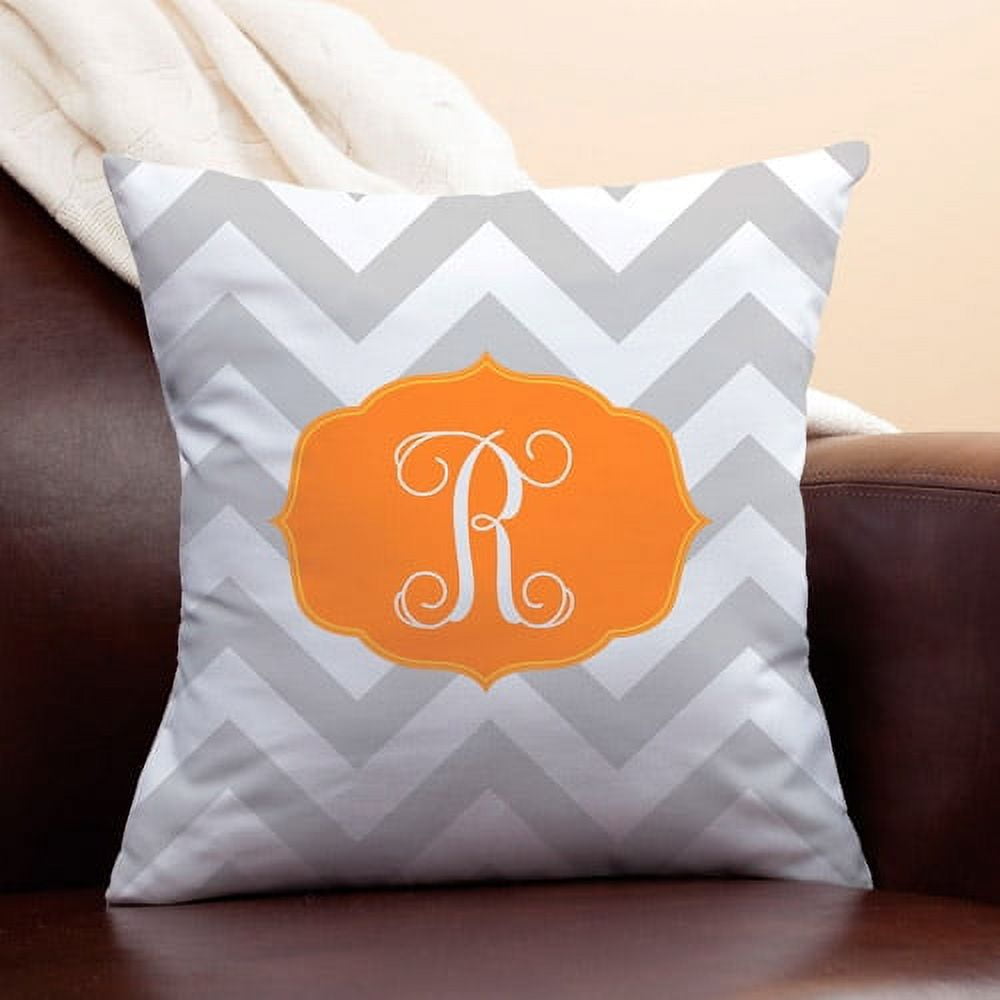 Personalized Chevron Initial Pillow
