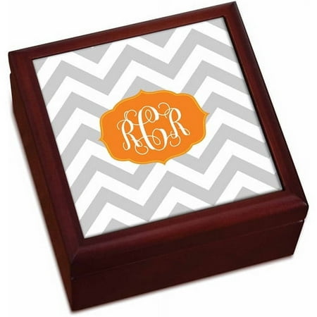 Personalized Chevron Monogram Keepsake Box