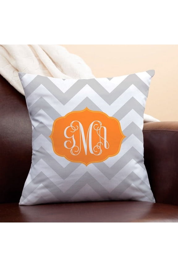 Personalized Chevron Monogram Pillow