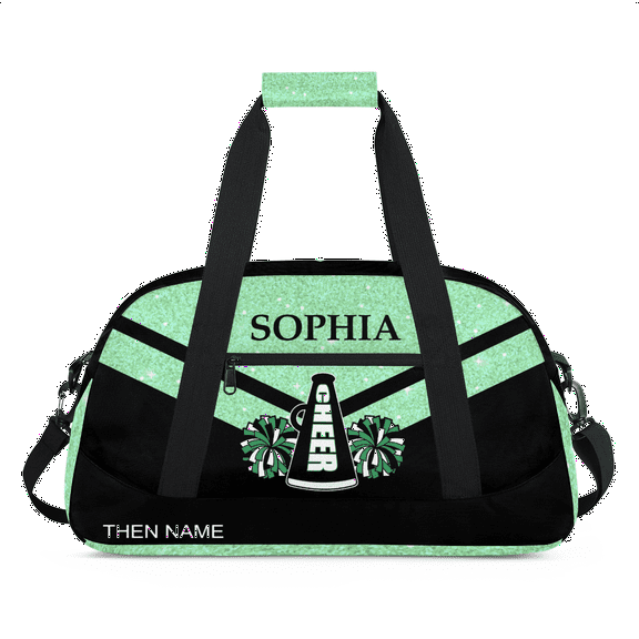 Personalized Children Cheerleading Bag with Name and Team Name Custom Sports Travel Gym Bag Foldable Overnight Weekender Bags for Women Men