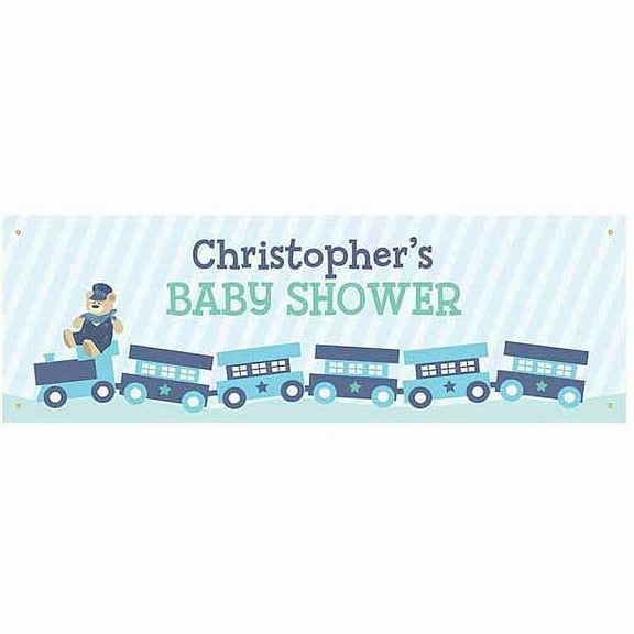 Personalized Choo Choo Train Baby Shower Banner