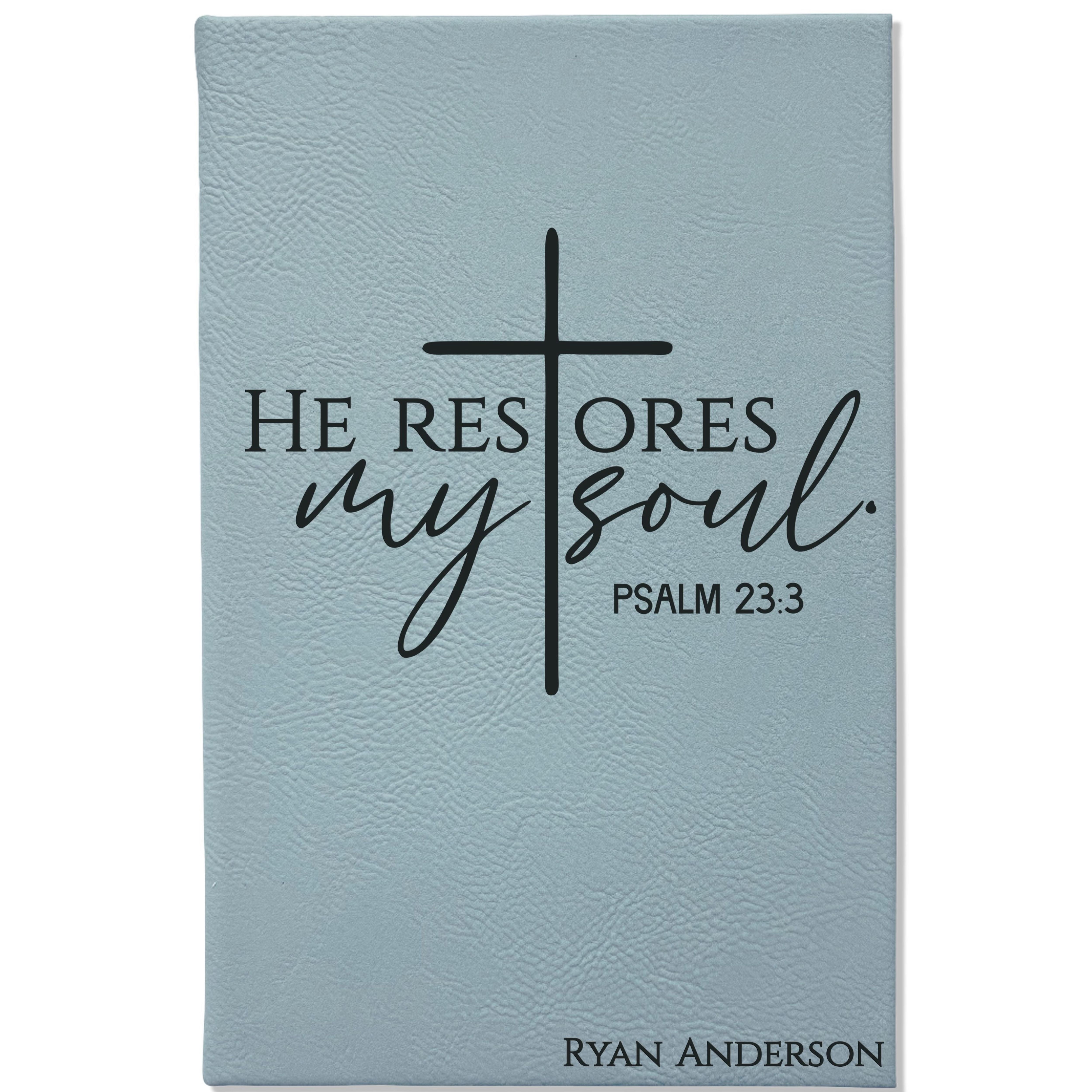 Personalized Christian Prayer Journal for Men & Women, Custom Engraved Name, Daily Devotional, Scripture Writing, Gratitude and Faith Gift