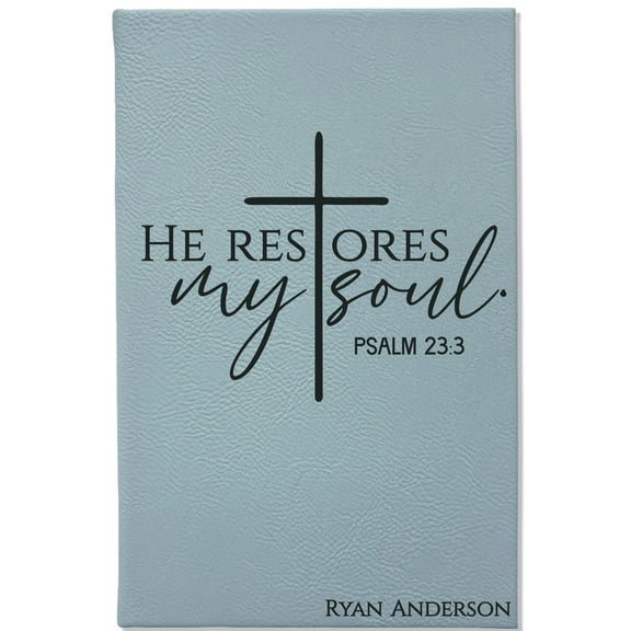 Personalized Christian Prayer Journal for Men & Women, Custom Engraved Name, Daily Devotional, Scripture Writing, Gratitude and Faith Gift