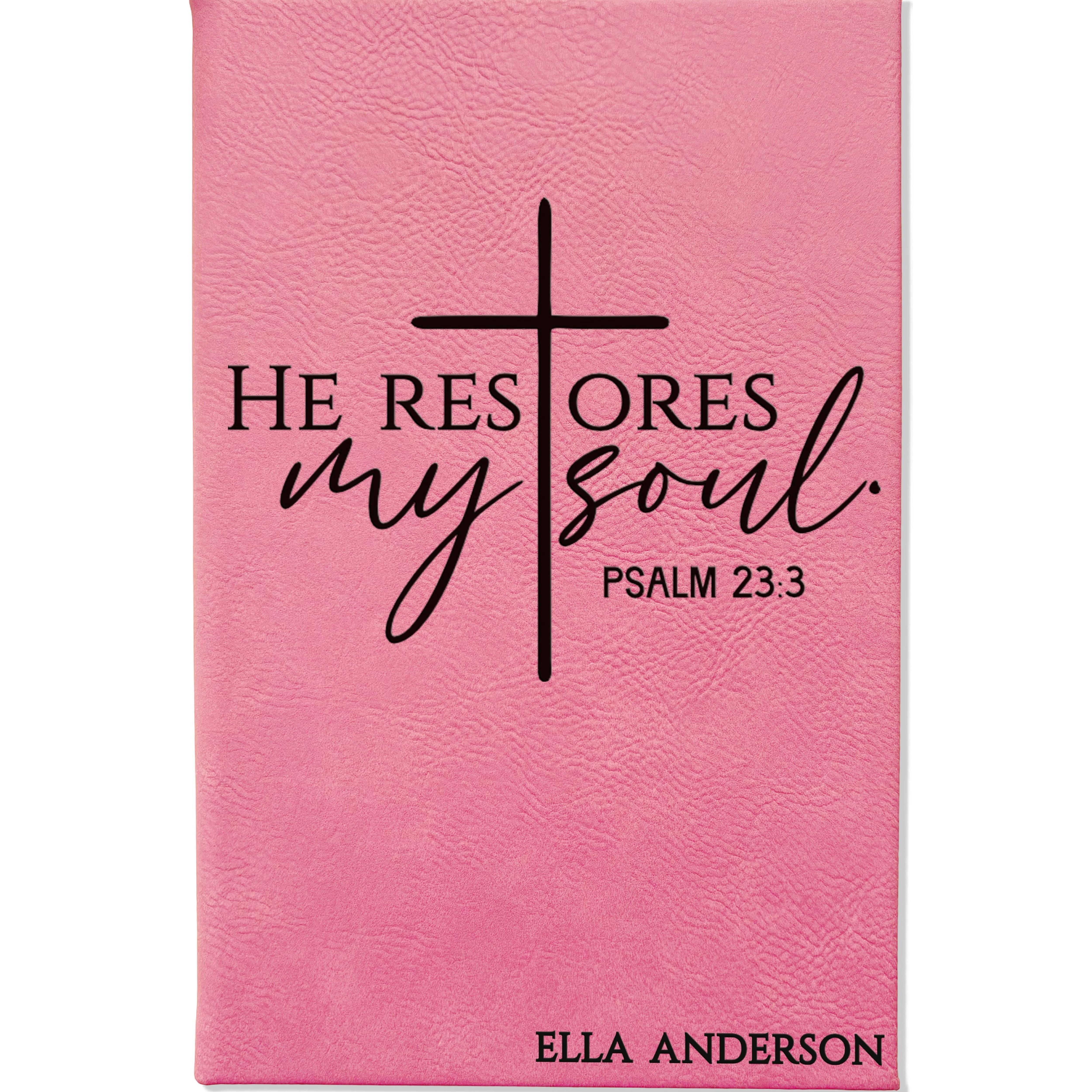 Personalized Christian Prayer Journal for Men & Women, Custom Engraved Name, Daily Devotional, Scripture Writing, Gratitude and Faith Gift