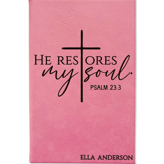 Personalized Christian Prayer Journal for Men & Women, Custom Engraved Name, Daily Devotional, Scripture Writing, Gratitude and Faith Gift