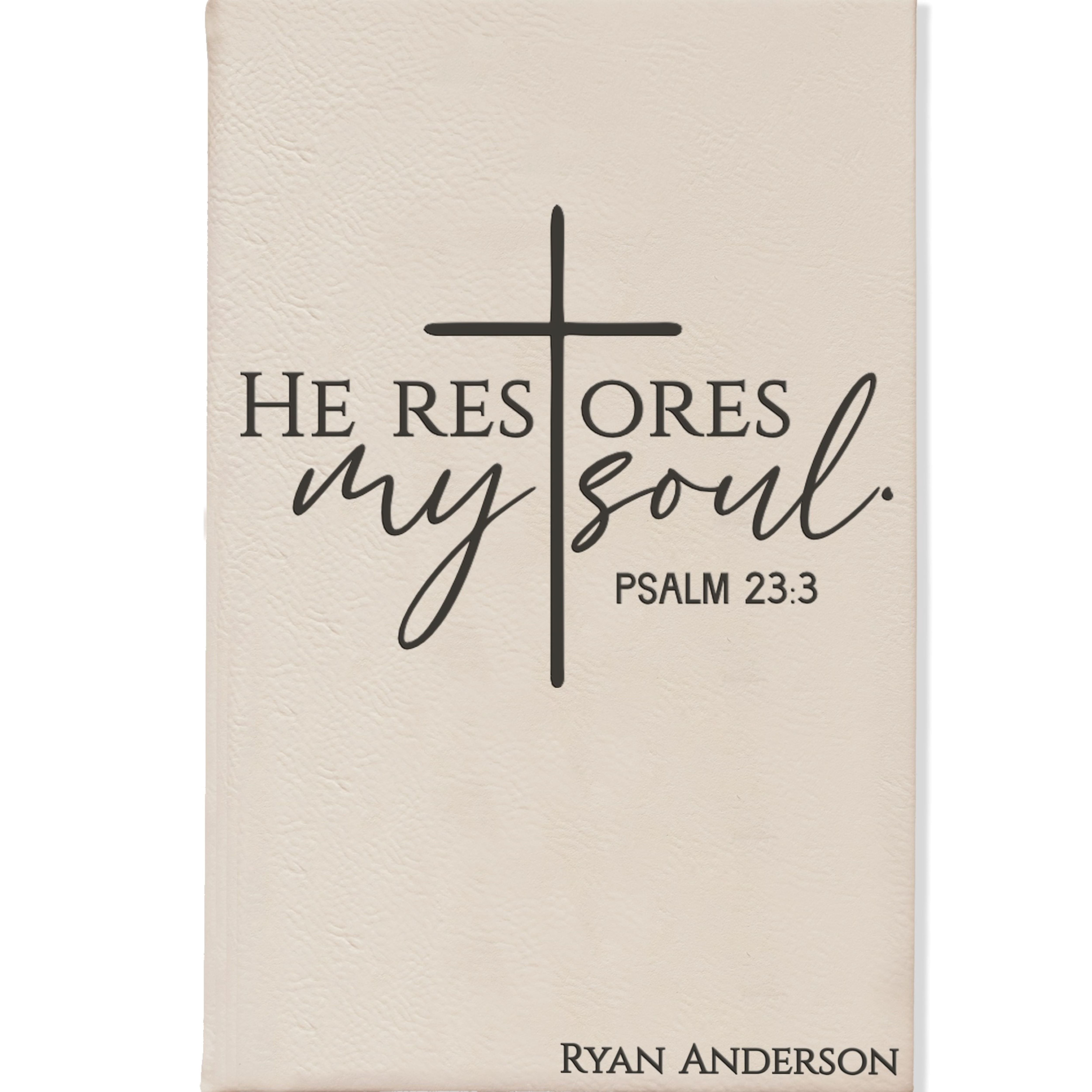 Personalized Christian Prayer Journal for Men & Women, Custom Engraved Name, Daily Devotional, Scripture Writing, Gratitude and Faith Gift