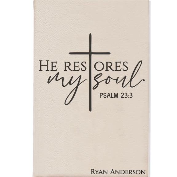 Personalized Christian Prayer Journal for Men & Women, Custom Engraved Name, Daily Devotional, Scripture Writing, Gratitude and Faith Gift