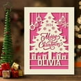 thumbnail image 1 of Personalized Christmas Card with Envelope Paper Cut Xmas Tree Greeting Card Customized Any Name, 1 of 6