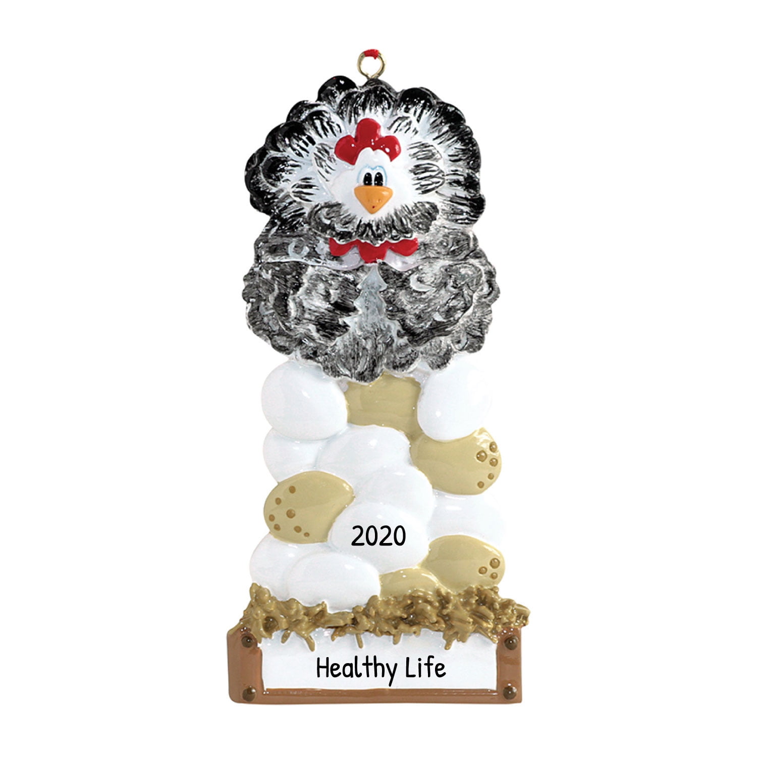 Personalized Christmas Chicken Ornament Hen Christmas Ornament