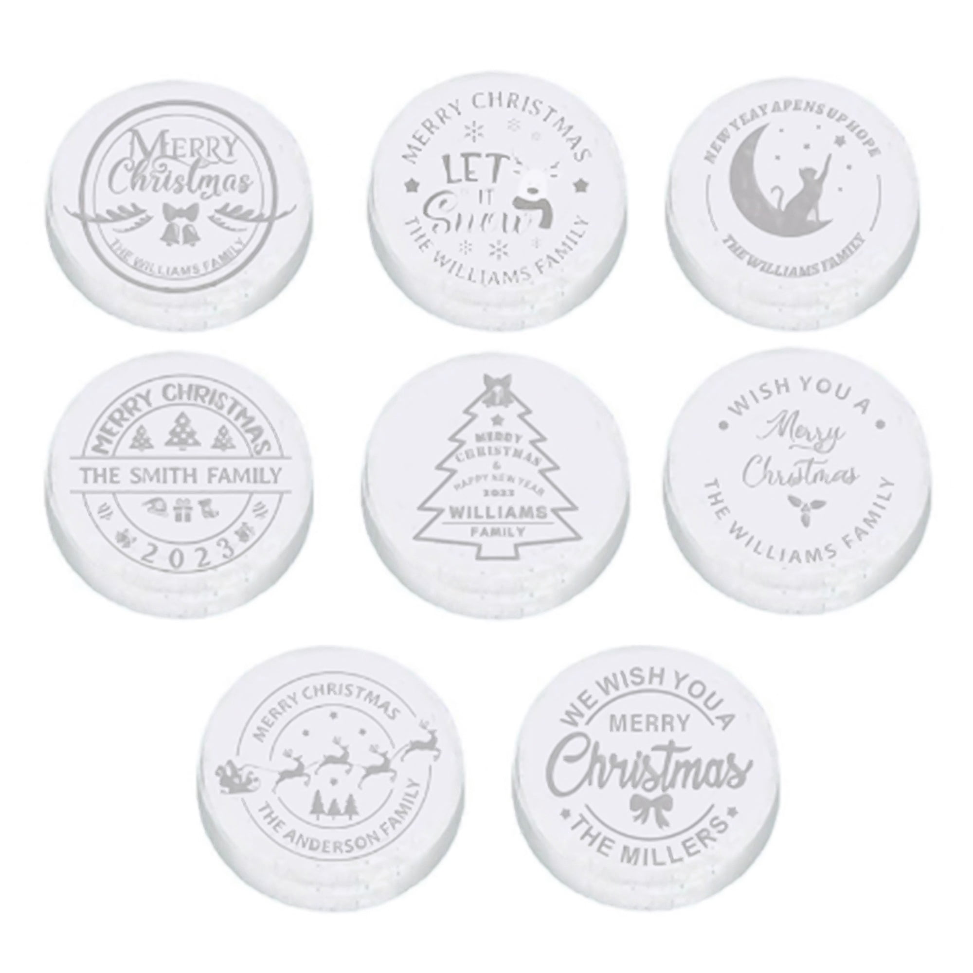 Personalized Christmas Cookie Stamp, Christmas Cookie Mold Stamp