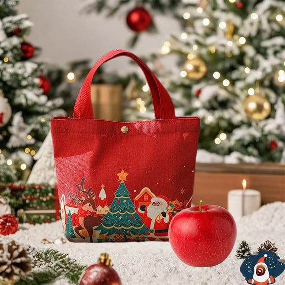 Personalized Christmas Gifts Bag - Custom Name Xmas Santa Bags with Handels for Women Men Kids Family, Bags for Xmas Gift Wrapping, Presents Birthday Party Favor Accessory (B-Red)