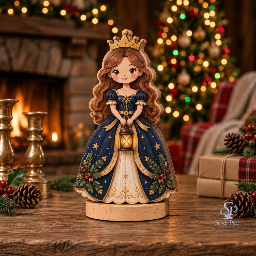 Personalized Christmas Lantern Princess Wooden Block 3 Layer 2D ...