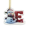 thumbnail image 1 of Personalized Christmas Letter Ornaments 2025 - 3.1in Clear Acrylic Snowman Pendant,Personalized Christmas Tree Baubles with Gold Cord,Perfect for Tree/Window/Wall‌, 1 of 6