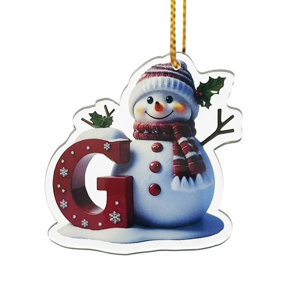 Personalized Christmas Letter Ornaments 2025 – Custom Wooden Deer Pendant with Christmas Baubles – Unique Holiday Decor for Home & Christmas Tree Decorations