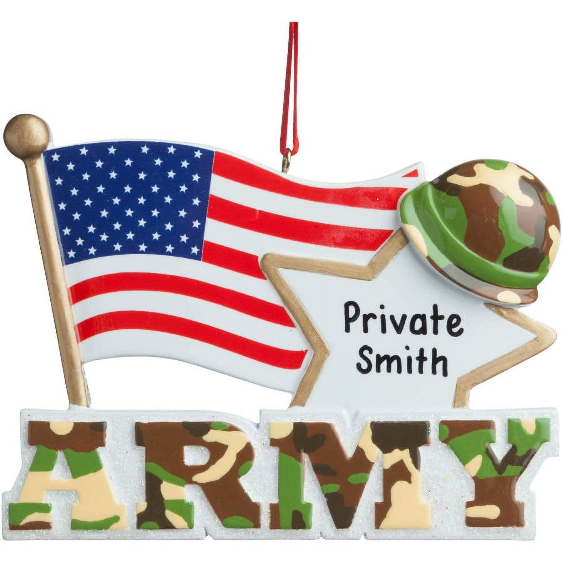 Personalized Christmas Ornament - Army